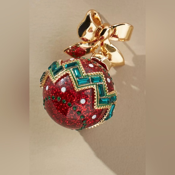 Baublebar Sleigh Bell Holiday Bling Bow & Ornament Drop Earrings - Picture 2 of 6